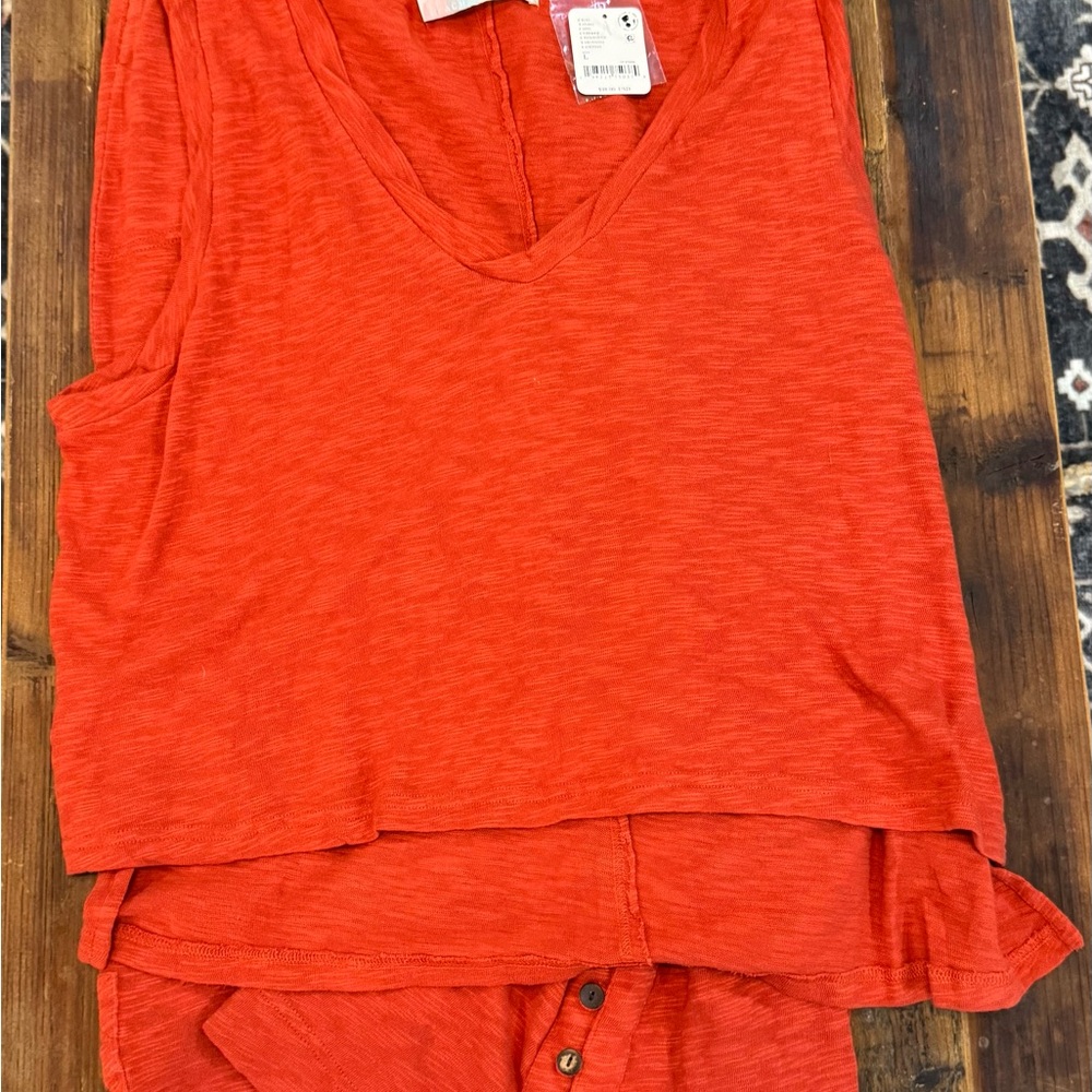 Free People Red Sleeveless Top